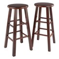Winsome Trading Winsome Trading 94270 Element Bar Stools Set; Walnut - 2 Piece 94270